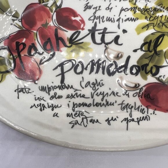 Etti d' Arte Hand-painted Antipasti Serving Dish Made in Italy ""etti pomodoro" - Picture 7 of 10